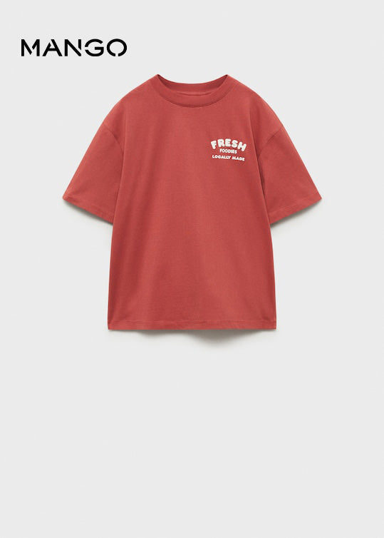Mango Embossed printed t-shirt