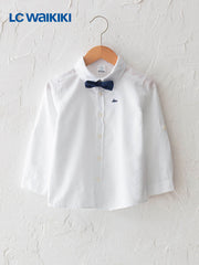LC Waikiki White Basic Baby Boy Shirt and Bow Tie