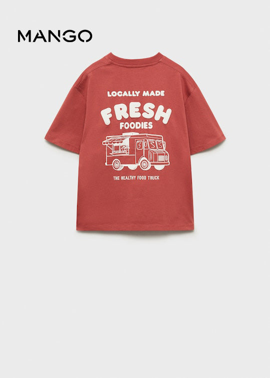 Mango Embossed printed t-shirt