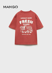 Mango Embossed printed t-shirt