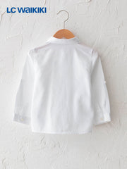 LC Waikiki White Basic Baby Boy Shirt and Bow Tie