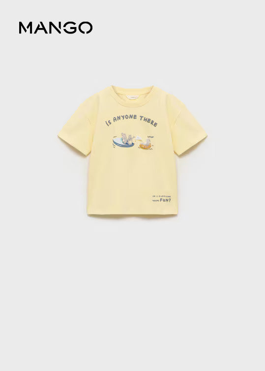 MANGO New Now Cotton t-shirt with printed drawing
