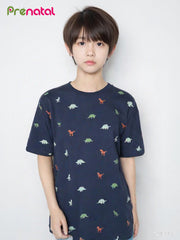 Prenatal Dinosaur T-Rex Print Pocket Patch T-Shirt