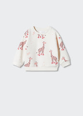 Zara Giraffe Printed Cotton Sweatshirt EASTORE 
