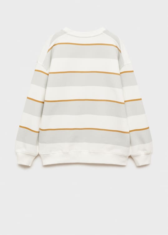 MANGO Striped cotton-blend sweatshirt