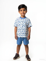Mawi Kids White Toddler Boy Knit Printed set