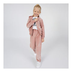 Ellesse Girls Elenor Velour Hoodie And Joggers Set Dusky Pink