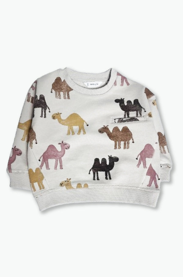 MANGO 2-piece Camel Sweatshirt Set