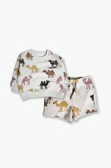 MANGO 2-piece Camel Sweatshirt Set